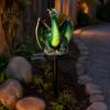 Gothic Style Garden Decoration Solar Dragon Light, Waterproof Medieval Statue Lamp, Eco Friendly Resin Animal Lighting Outdoor Fantasy Decor for Patio