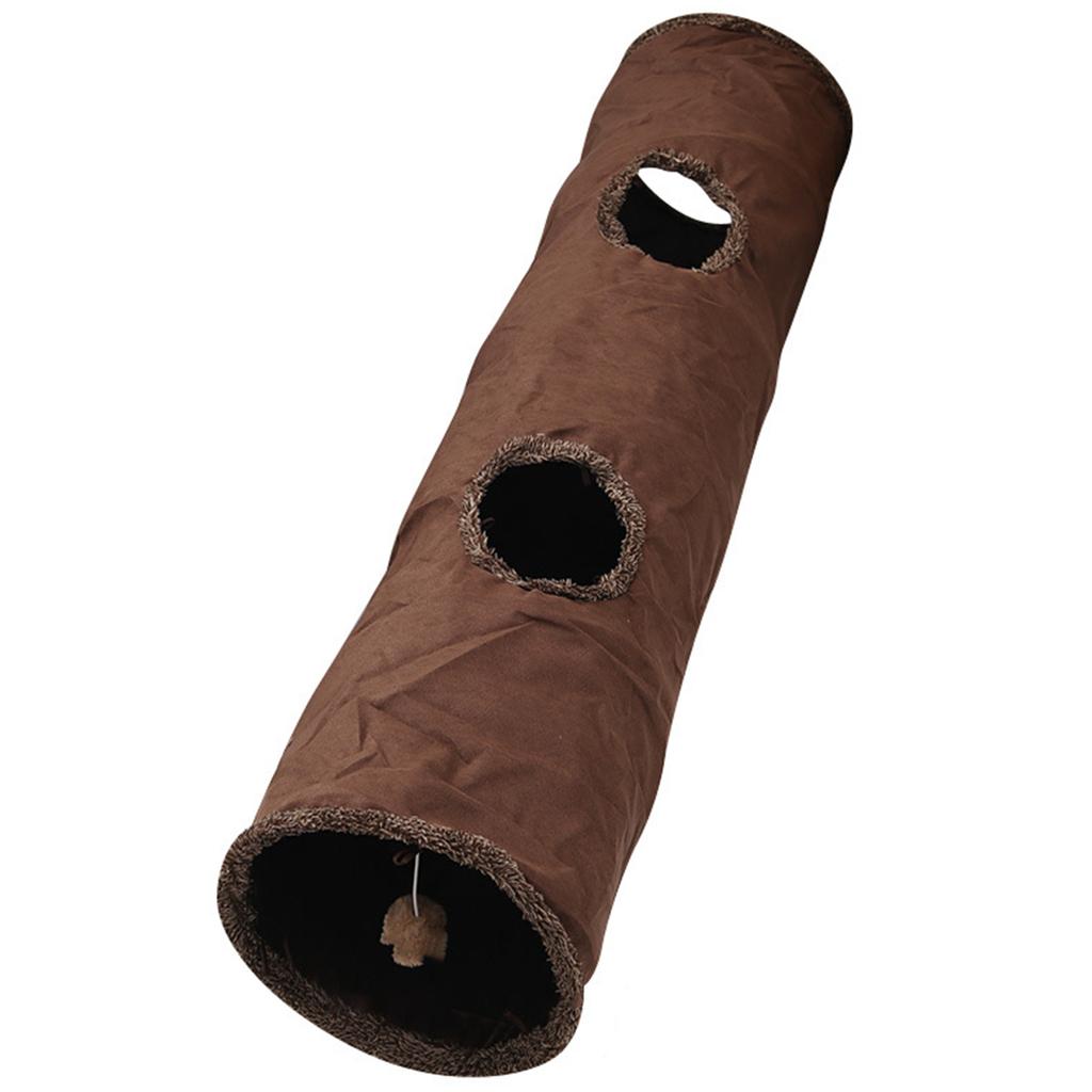 Складная игрушка-туннель для кошек с подвесной игрушкой Playtube Crinkle Plush Складной туннель для домашнего котенка кролика