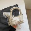 2025 summer new bow underarm bag women's leisure commuting niche pleated cloud bag dumpling bag
