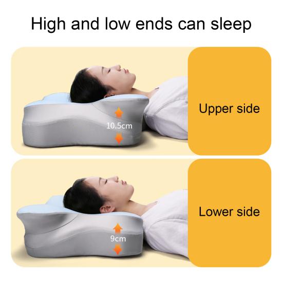Подушка с эффектом памяти, медленный отскок, эластичная, облегчающая боль в шее, охлаждающая технология, подушка для сна, высокая плотность, поддержка, дышащая, моющаяся, боковая часть спинки