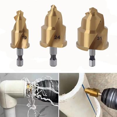 Подъемное сверло PPR с титановым покрытием 4:6 ⁄ 1-дюймовое ступенчатое сверло для ремонта водопроводных труб, набор расширителей