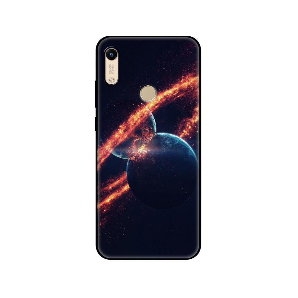 Черный чехол из ТПУ для Huawei Honor 8a Prime 8s Prime 9 Lite honor 9A 9C 9X Premium 9x Pro 9S Sky Space planet Moon stars Design