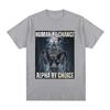 Футболки Human By Chance Alpha By Choice Wolf Funny Meme для мужчин, повседневные, хлопковые, винтажные, с коротким рукавом, большие футболки, уличная одежда