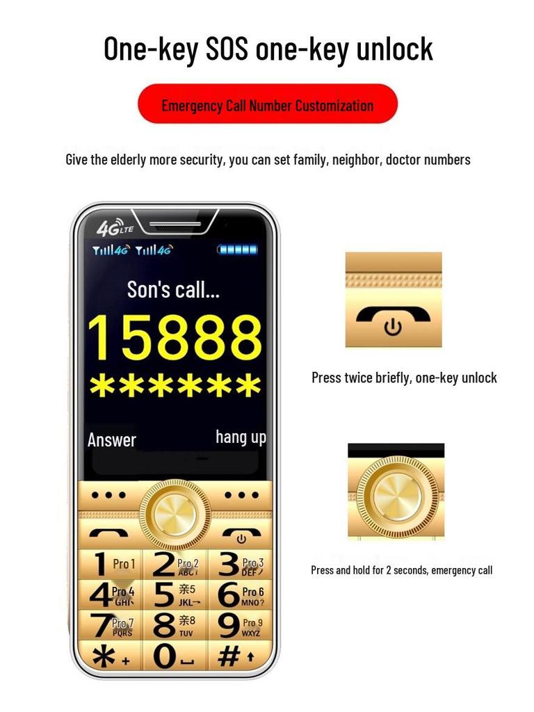 Unicom Telecom 5G/4G Long Standby Type-C Elderly Phone