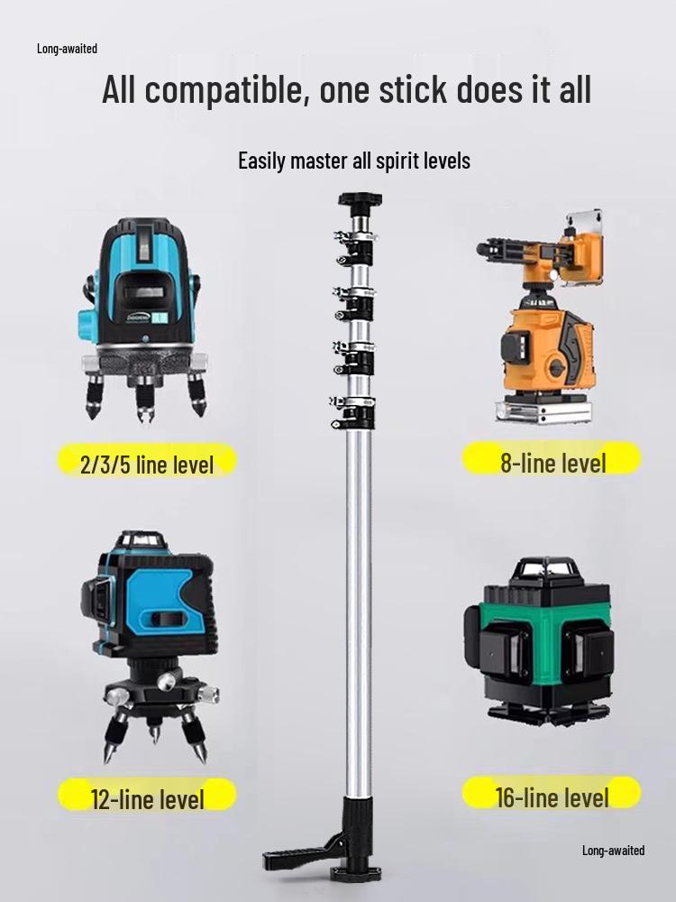 Telescopic Infrared Ceiling Support & Spirit Level Rod