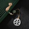 Hanfu Pearl Cheongsam Pin Accessories Antique Fan Pendant Metal Collar Pins Tassel Brooches