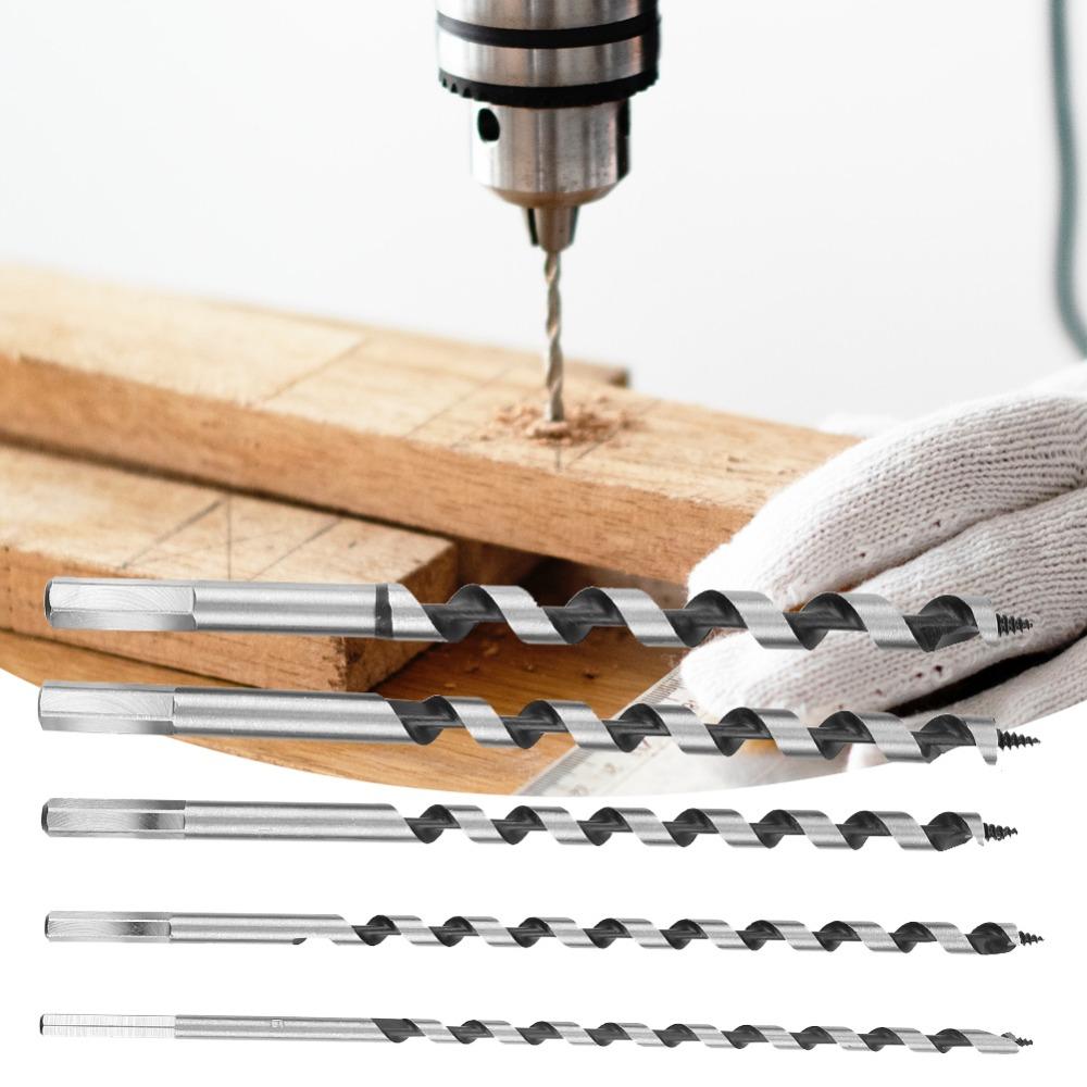 5pcs Carbon Steel Fast Cut Auger Bit Hardened Alloy Steel Wood Drill Bit Set  Wood Drilling