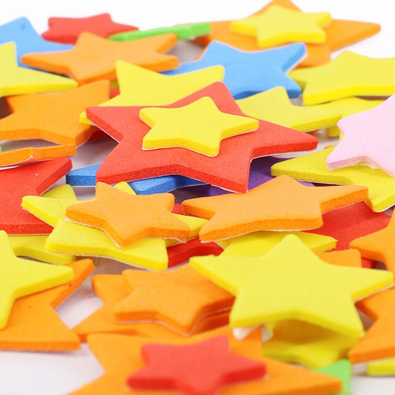 Игрушки-наклейки из ЭВА 3D Пенопластовые Самоклеящиеся Мультяшные Животные Цифры Звезды Сердца Транспортные Средства Смешанные Цвета Наклейки для Творчества Детский DIY Подарок TMZ