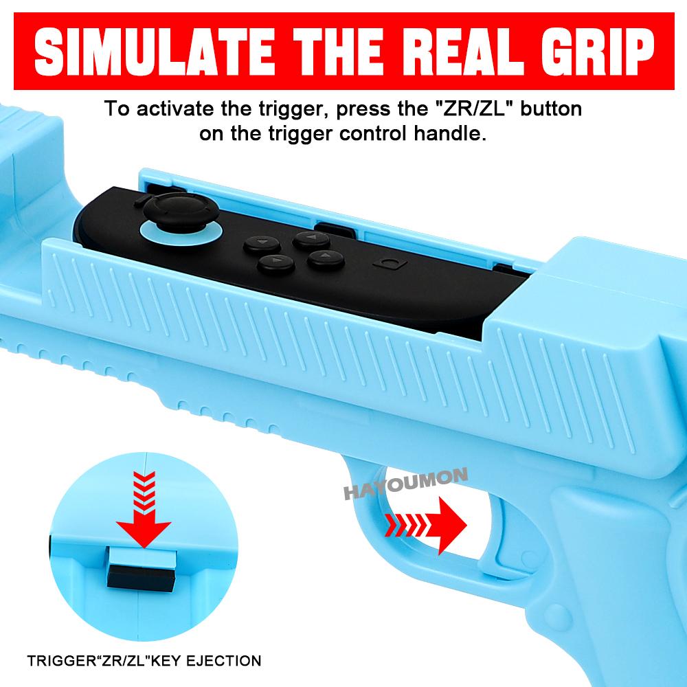 1 Pair Shooting Game Gun for Switch 2 Joypad Controller Shooting Gunstock Hand Grip Gaming Accessories Dropshipping