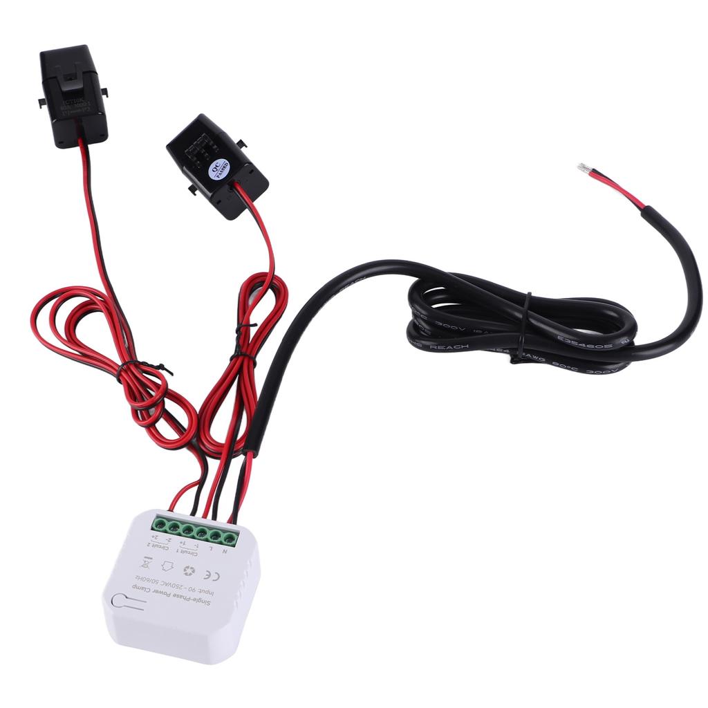 Однофазный счетчик электроэнергии WiFi с зажимом для измерения потребляемой мощности для Tuya 90‑250 В переменного тока