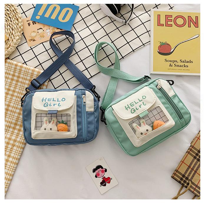 Холщовая сумка для гриля, маленькая сумка через плечо, японская студенческая милая сумка на плечо, прозрачная желеобразная сумка