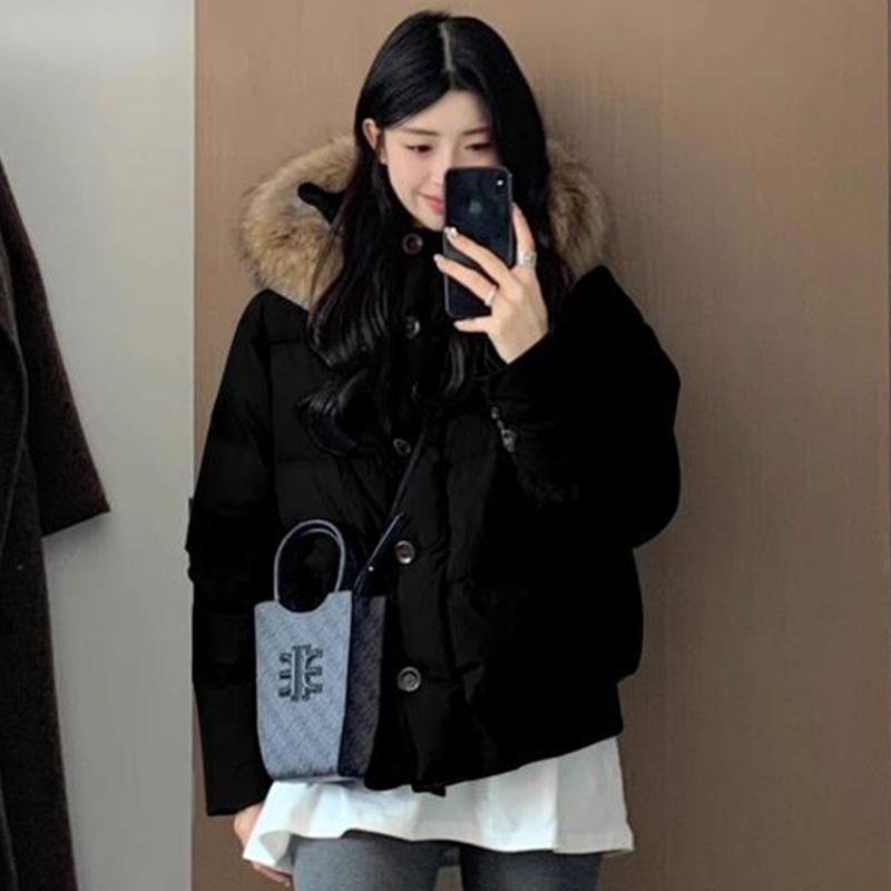 Короткая куртка-пуховик для женщин, модный и стильный зимний стиль, новый высококачественный утолщенный дизайн куртки-хлеба