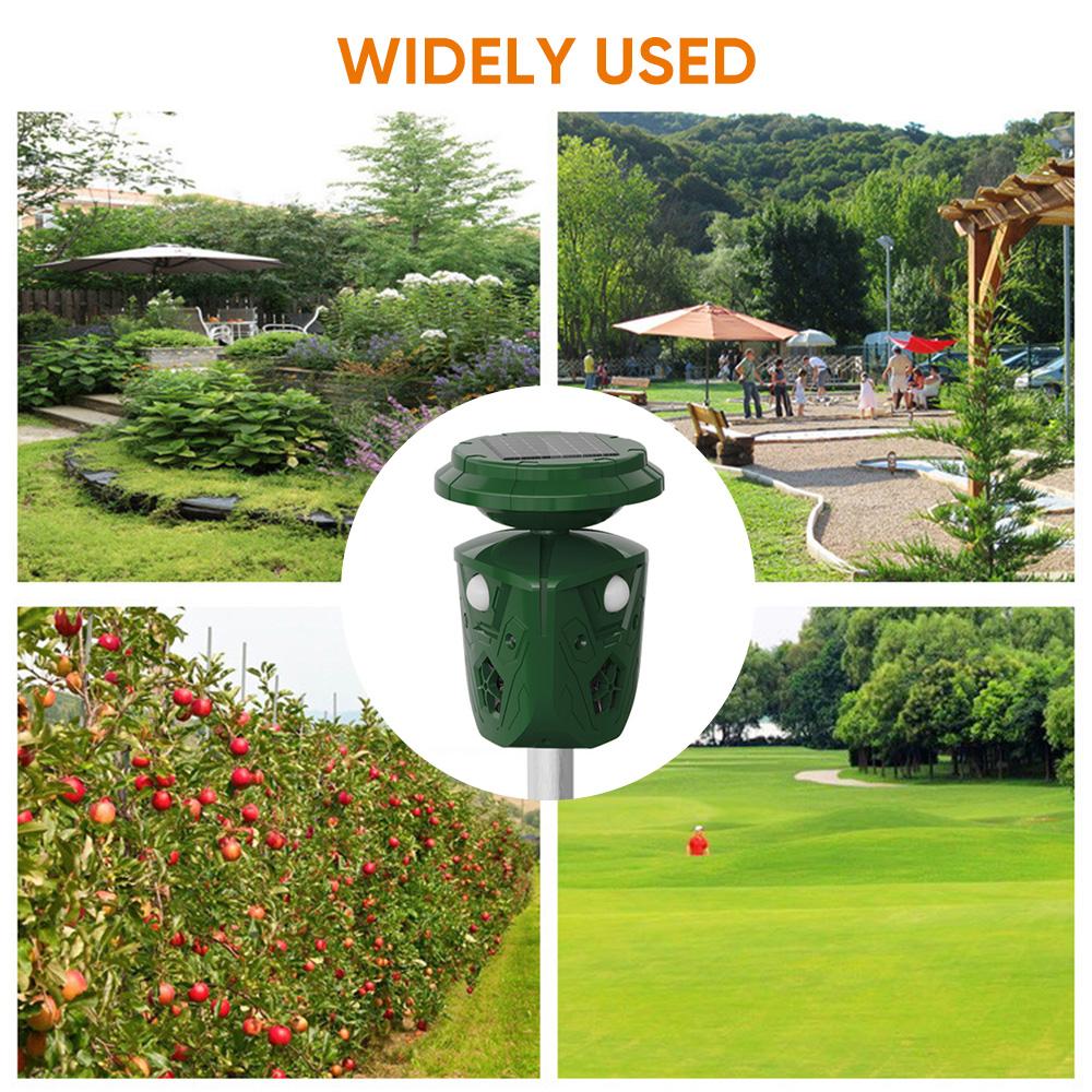 360 Degrees Solar Power and USB Charging Waterproof Dog Repellent Ultrasonic Cat Repeller