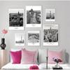 Черно-белая абстрактная настенная живопись на холсте, Париж, Лондон, Нью-Йорк, постеры, принты, скандинавский мир, городской пейзаж, картина, декор