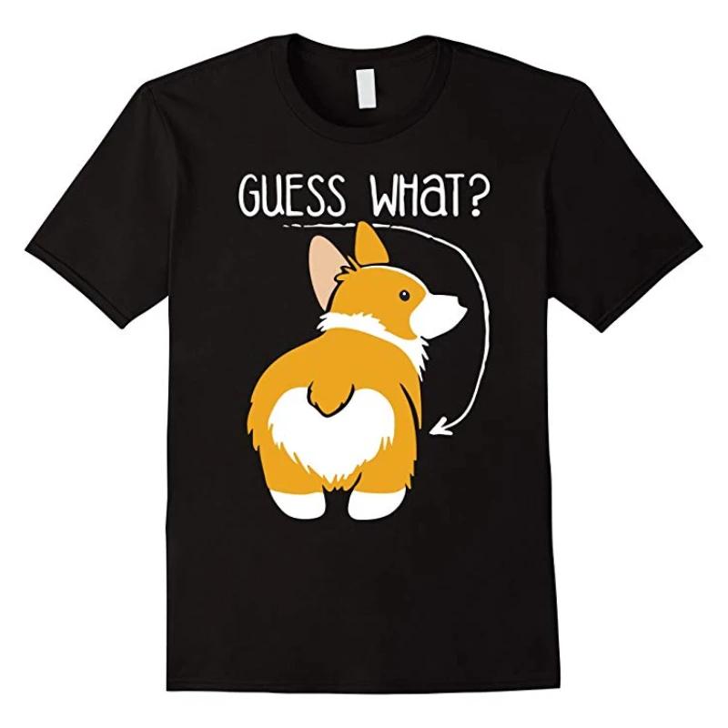 Funny Corgi Butt Dog Dog Lovers Gift Mens T Shirt New 100 Cotton Short Sleeve ONeck Tshirt Casual Unisex Top