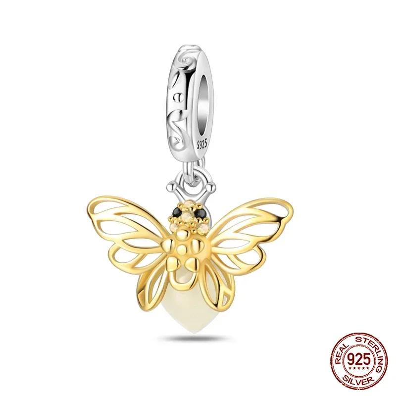 Кулоны Звезда Луна Ночное сияние Бусины Шишки Сосны Подходят для Браслетов Медь Красивые Цветы Подвески Бабочки DIY Ювелирные Изделия