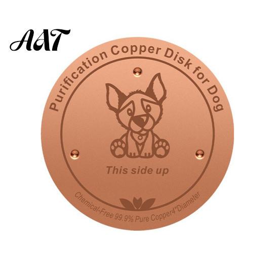 99.9 Percent Pure Copper Water Purifier Purification Disc for Dog, 4-Inch Diameter Disc, Pet Dispenser Cleaning with 3-Point Support Dog