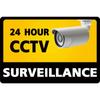 24-hour Video Surveillance Metal Sign Plaque Security Warning Decorative Plates For Outdoors Man Cave Hotel Home Wall Decor