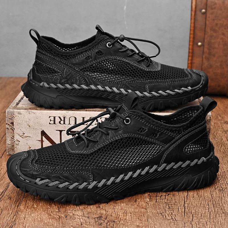 Летняя мужская повседневная обувь с дышащей сеткой, мужские лоферы, удобная прогулочная обувь, мокасины, мужская обувь на плоской подошве