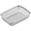 Yoshikawa Stainless Steel Colander, Made In Japan, Square, Vegetable Drainer, 20.4cm Long X 14.8cm Wide X 5.4cm High, Medium