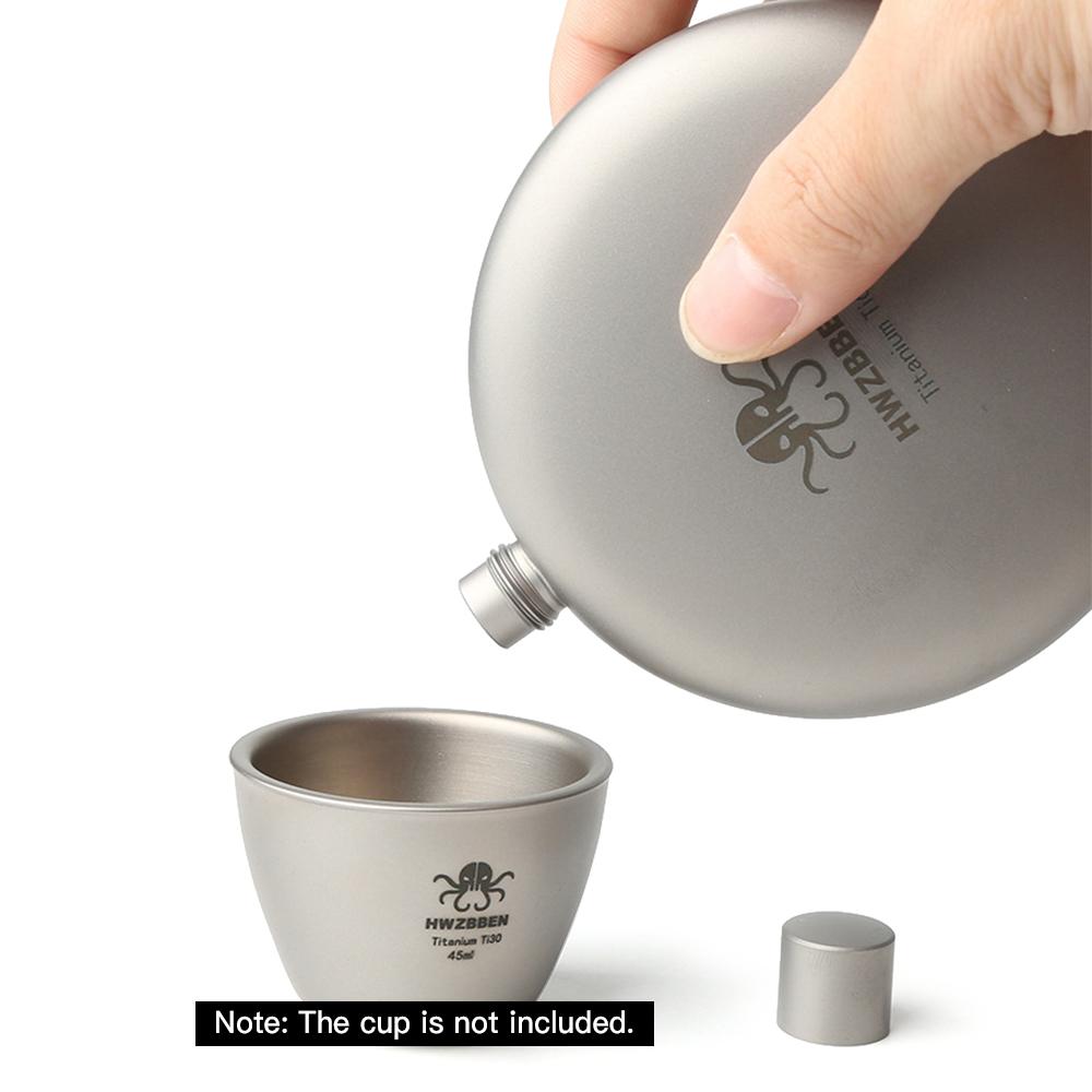 170 мл Герметичная титановая фляга для алкоголя, виски, вина для активного отдыха, кемпинга, пеших походов, путешествий, пикника