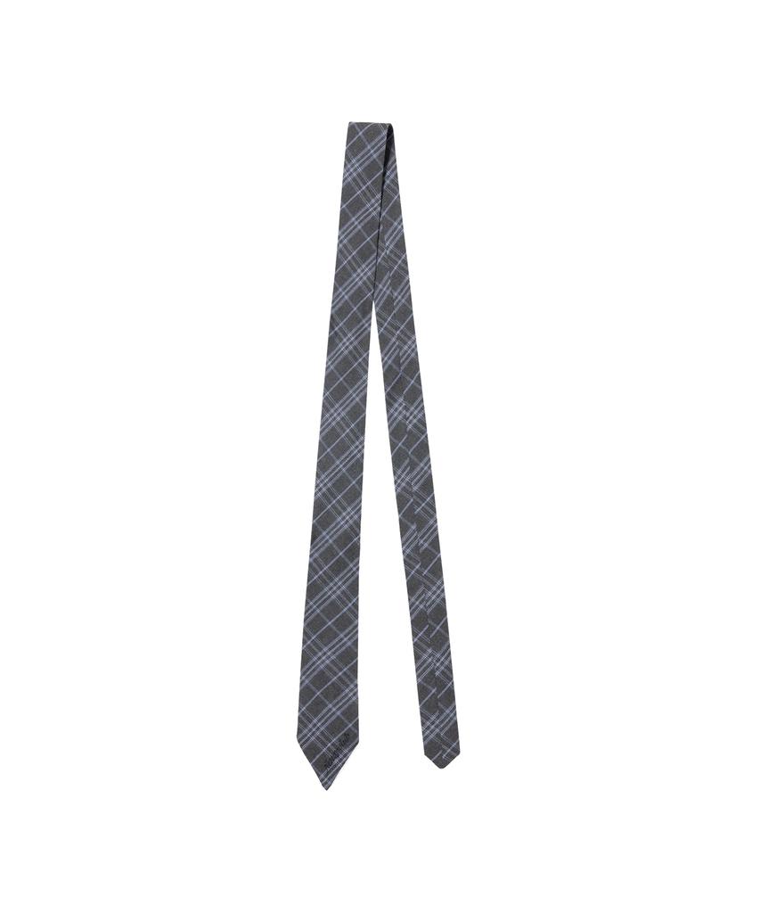 Fancy Club Check Pleated Wrap Skirt (Charcoal) F26Qd159
