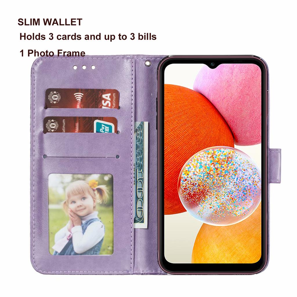 Кожаный чехол-книжка-кошелек для Samsung Galaxy A14 A24 A34 A54 5G A15 A05 A25 A53 S23 S24 Ultra S22 Plus S21 FE Redmi Note 13 Pro 13C 12 A1 A2 10 10C 12C