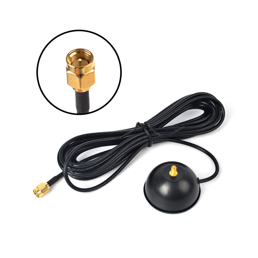 HYS 144430MHz Band Compatible Wireless Antenna with Magnetic Mount, Dual-Band Antenna for Commercial Radios, RG174 Coaxial Cable (4.3m) with SMAP