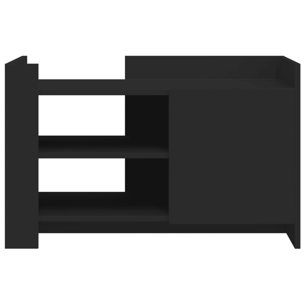  Журнальный столик, черный, 80x50x50 см, древесный материал