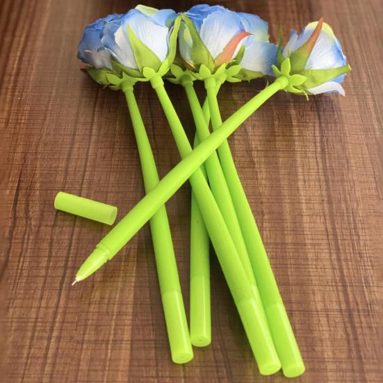 Креативные ручки, привлекательные черные чернила, стационарные силиконовые формы в форме цветка, подарок на день учителя, школьные принадлежности