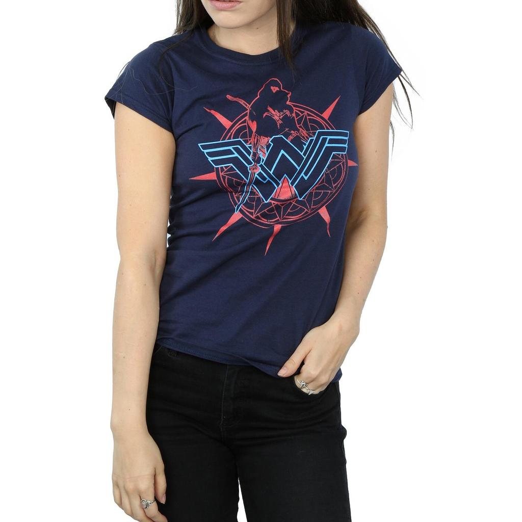 DC Comics Womens/Ladies Wonder Woman Warrior Shield Cotton T-Shirt