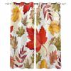 Autumn Maple Leaf Lines Blackout Curtains For Living Room Bedroom Window Treatment Blinds Drapes