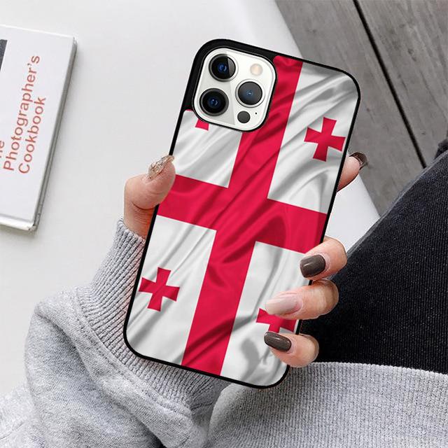 Чехол для телефона с флагом Грузии для iPhone 17 Air 16 15 14 13 12 11 Pro Max Plus Max Cover Shell coque