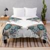 Floral Print Blanket Travel Camping Portable Blanket Flannel Blanket