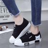 FiveFive Women Spring Cartoon Cat Women Casual Shoes Comfortable Flat Vulcanize Shoes Women Sneakers White Shoes