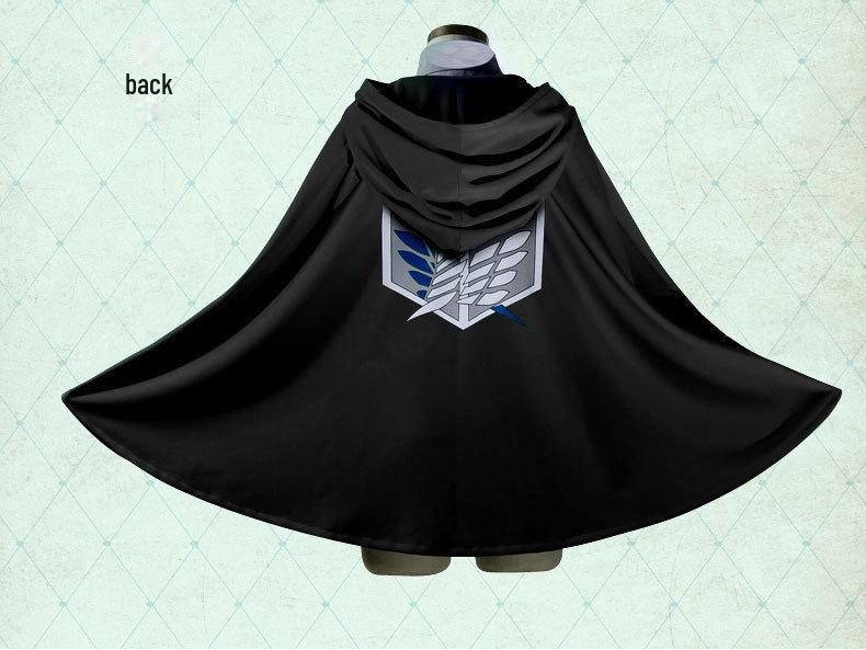 Атака титанов Корпус Микаса и Эрен Нейлоновый плащ