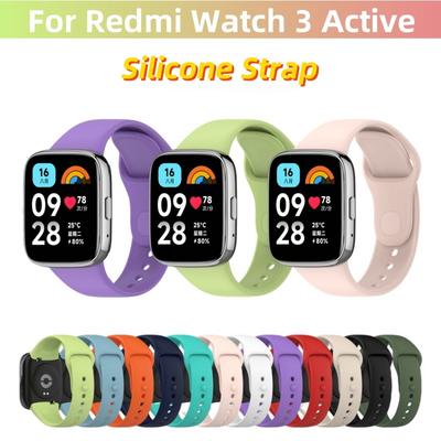 Силиконовый ремешок для Redmi Watch 3 Active, сменный браслет для Xiaomi Mi Band Watch3 active, дышащий ремешок на запястье, ремешок