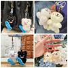 2pcs Mini Couple Pendants Zinc Zinc Alloy Plush Animal Key Ring Funny Bag Charm  Friends