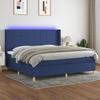 VidaXL Slat Bed Base with Mattress and LEDs, Upholstered Bed with Headboard, Double Bed, Adult Bedroom Bed, 3138907