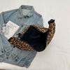 Leopard Print Canvas Dumpling Bag Women Sport Shoulder Crossbody Bag