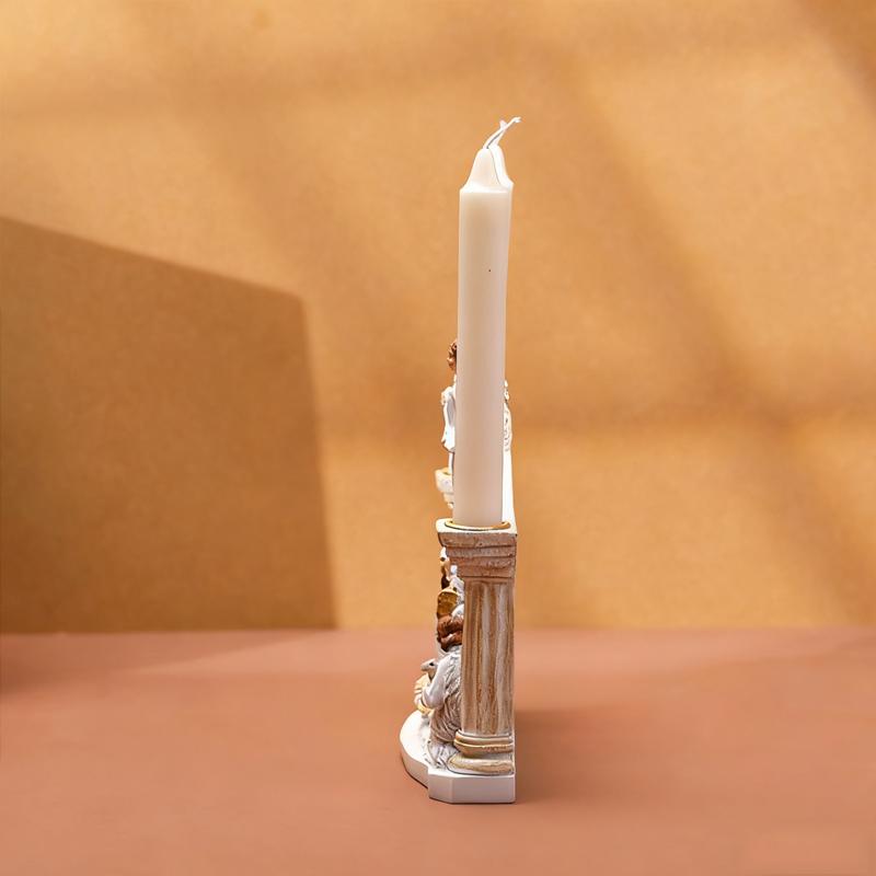 1PC Nativity Durable Tabletop Chip-Resistant Candle Holiday Christmas Gift Holder Smooth Manger Festive