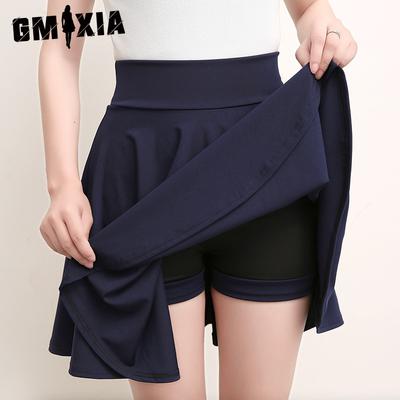 16 цветов Женская мода Повседневная Однотонная с принтом Летняя Весенняя Юбка