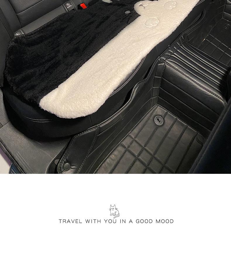 Universal Cute Cat Paw Plush Car Seat Cushion with Heating for Women - Four Seasons Use