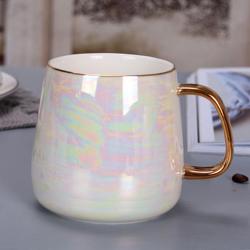 Creative Colorful Personalized Gold Tracing Cup Ceramic Mug Water Cup Milk Cup Breakfast Cup