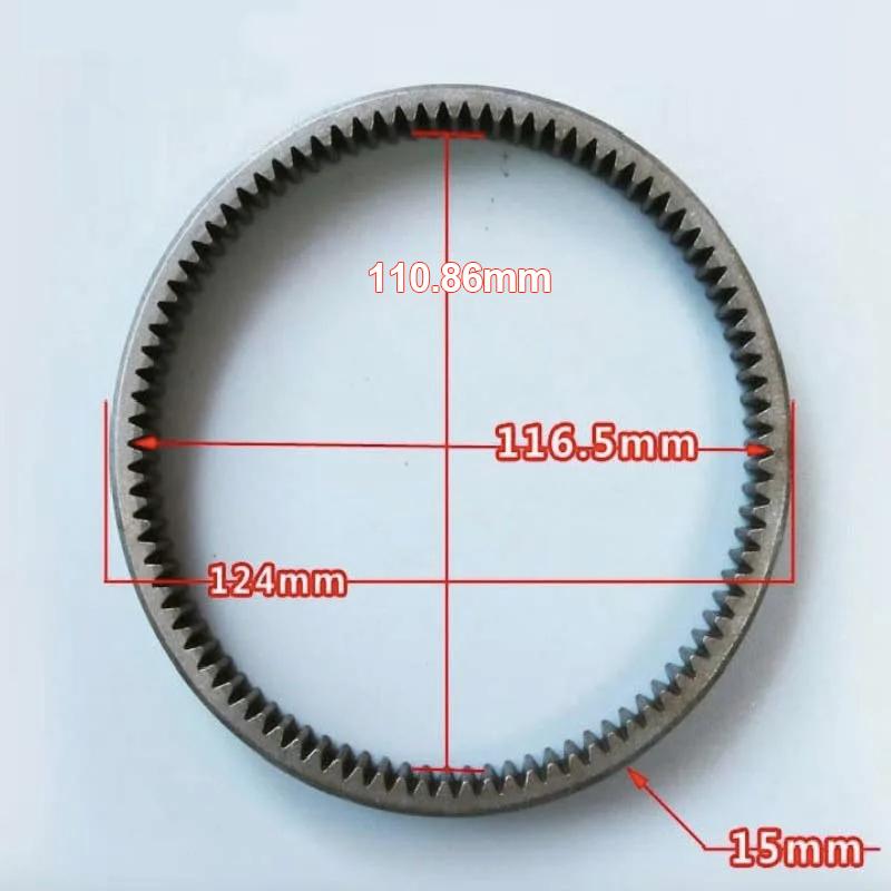 Electric Vehicle Motor Gear Ring Metal Pinions 90 Tooth Outer Diameter 124mm for Bafang Motor 36 Teeths Gears and 88mm Clutch