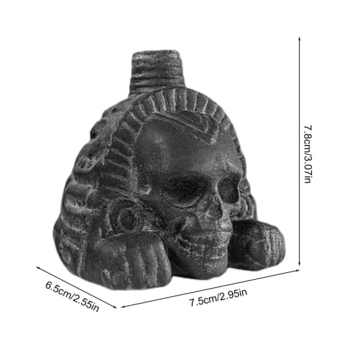 Death Whistle, Aztec Death Whistle, Gothic Sound Maker, Over 125 Decibels of Realistic Human Scream, with Storage Bag, Resin Material, Suitable for Co