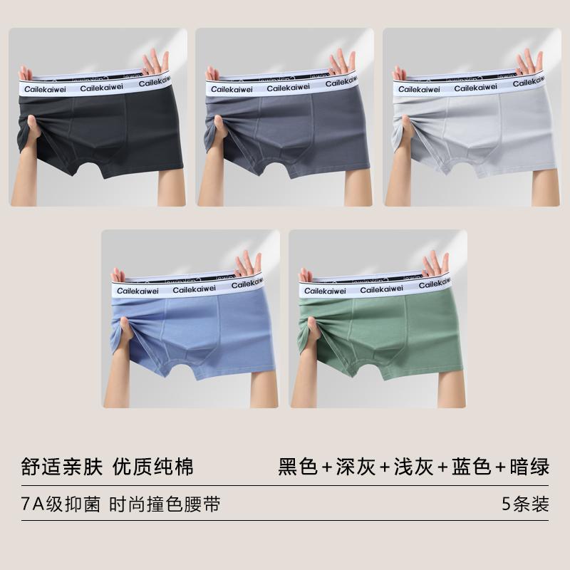 Pabonu Pure Cotton Antibacterial Mid Waist Comfortable Men's Underwear