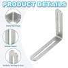 PATIKIL L-Shaped Brackets, 120*24*100mm, with Slots, 2-Piece Adjustable Sliding Slot Joint Right-Angle Brackets, Metal Corner Connectors for Wooden Ch