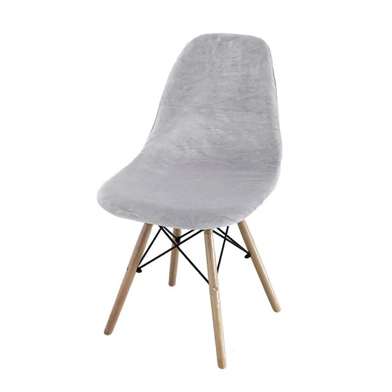 Утолщенный мягкий бархатный чехол для стула Swan Velvet, чехол для стула в столовой, без подлокотников, однотонный чехол для стула, подходящий для дома