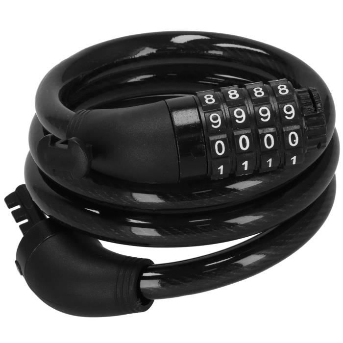 Спиральный спиральный кабель Antivol с кодом chiffré — SPRINGOS — 95 см — Noir — Гарантия 2 отд.